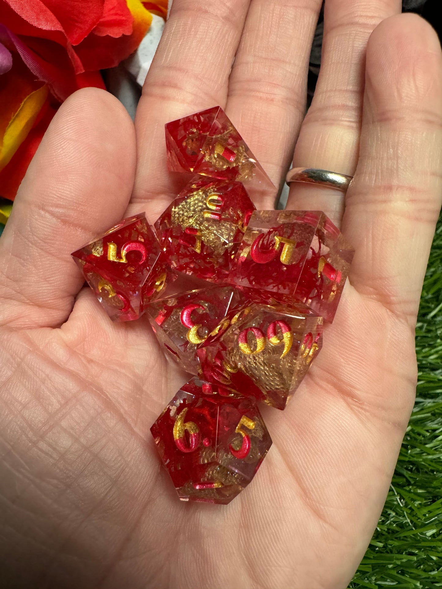 Sacrifice - Shard D4 - 7 Set Dice - Fine Art Dice