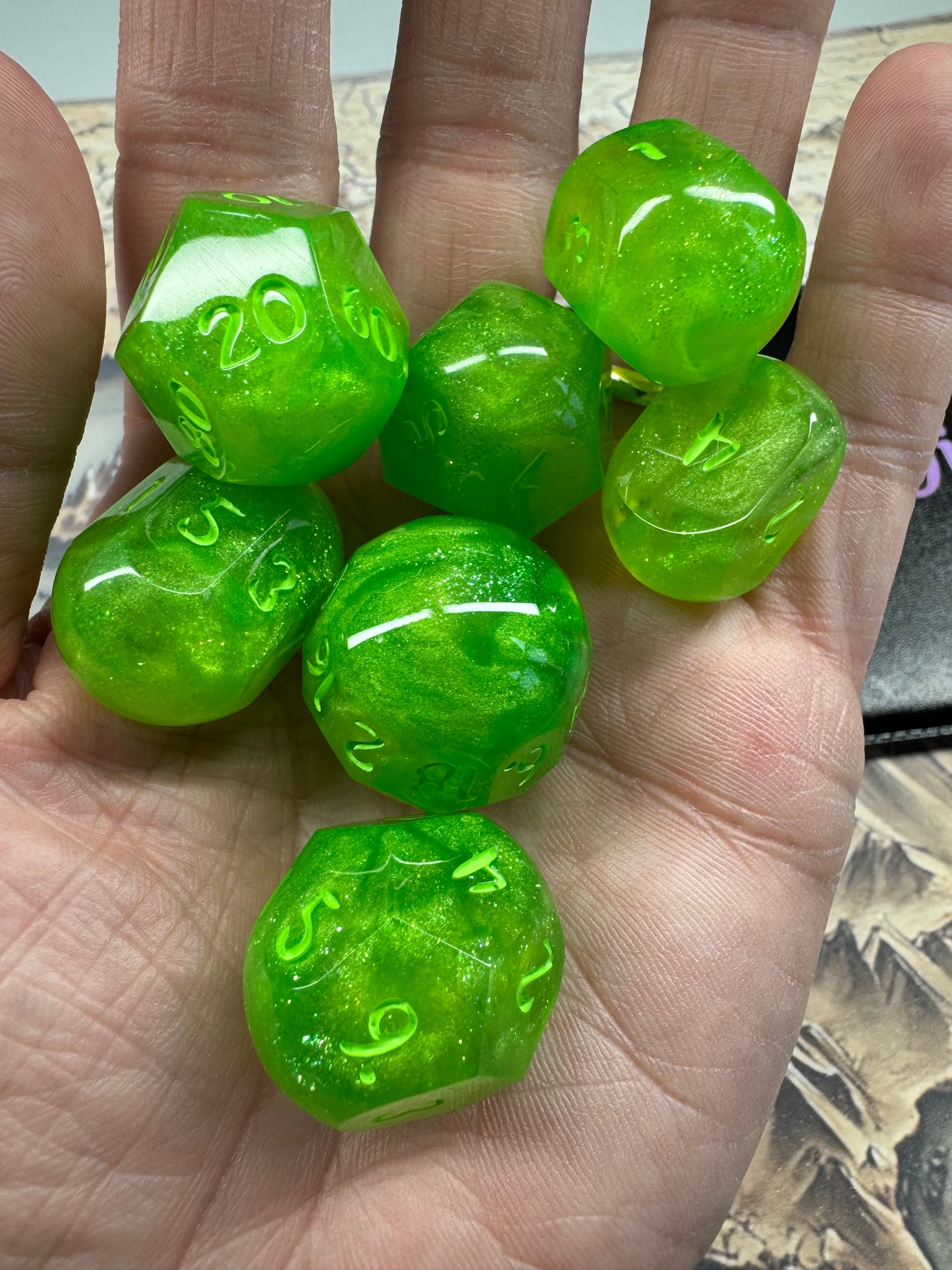 Arsenic - Standard Orb Set - Fine Art Dice