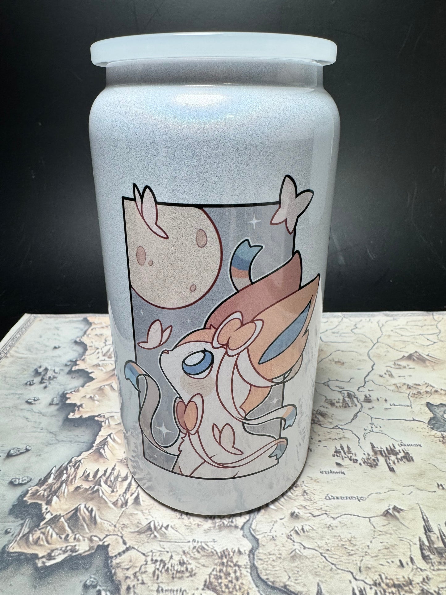 Eevee Portraits C 16oz Can - Iridescent - Stainless Steel Sublimated