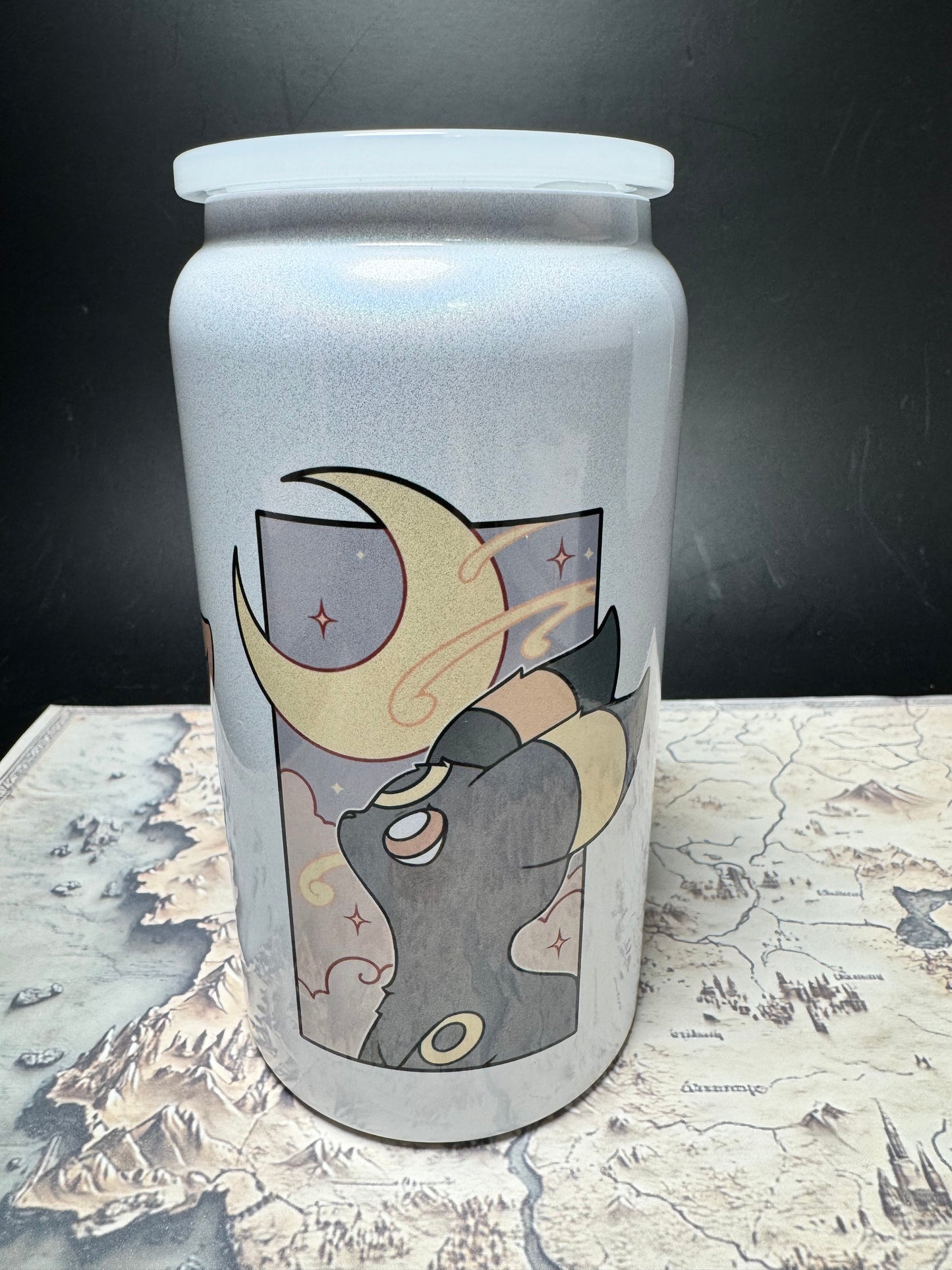 Eevee Portraits C 16oz Can - Iridescent - Stainless Steel Sublimated