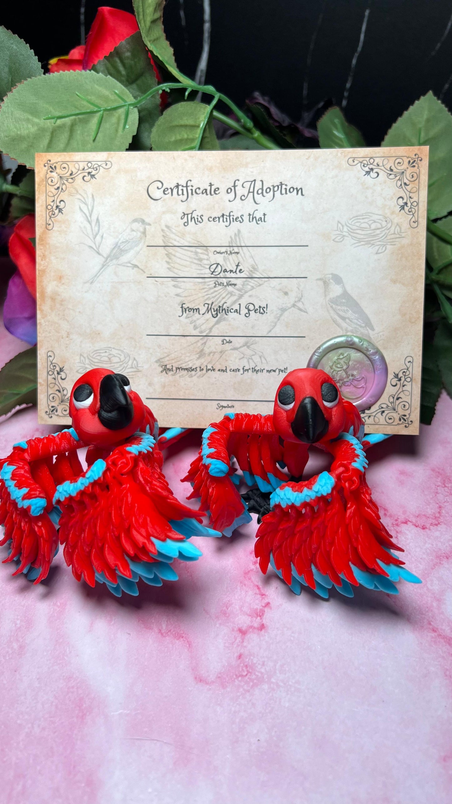 Dante - The Scarlet Macaw - Mythical Pets