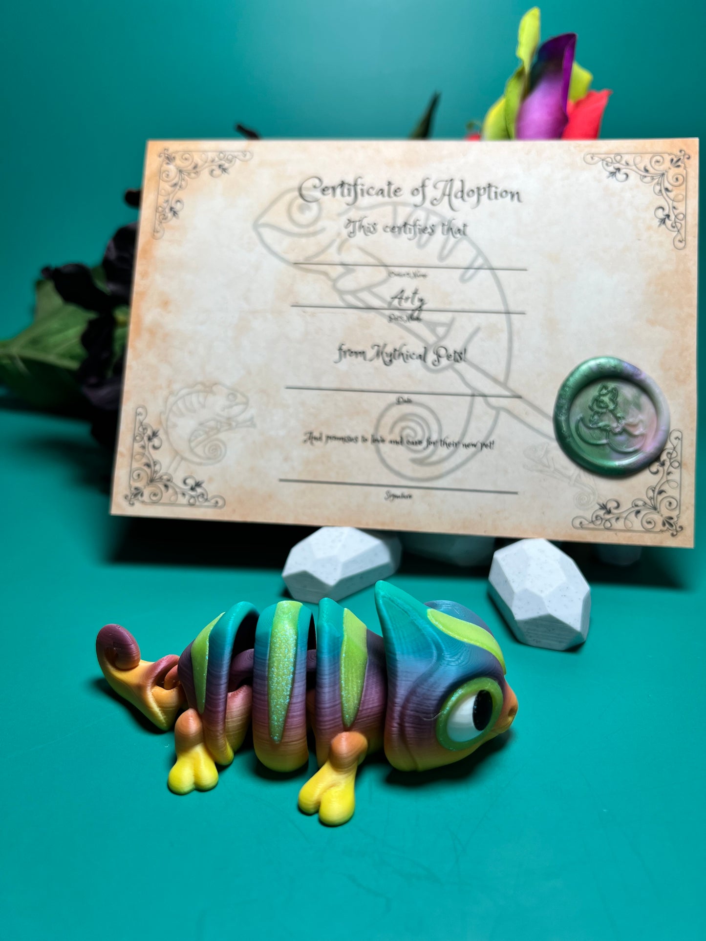 Arty - The Rainbow Chameleon - Mythical Pets