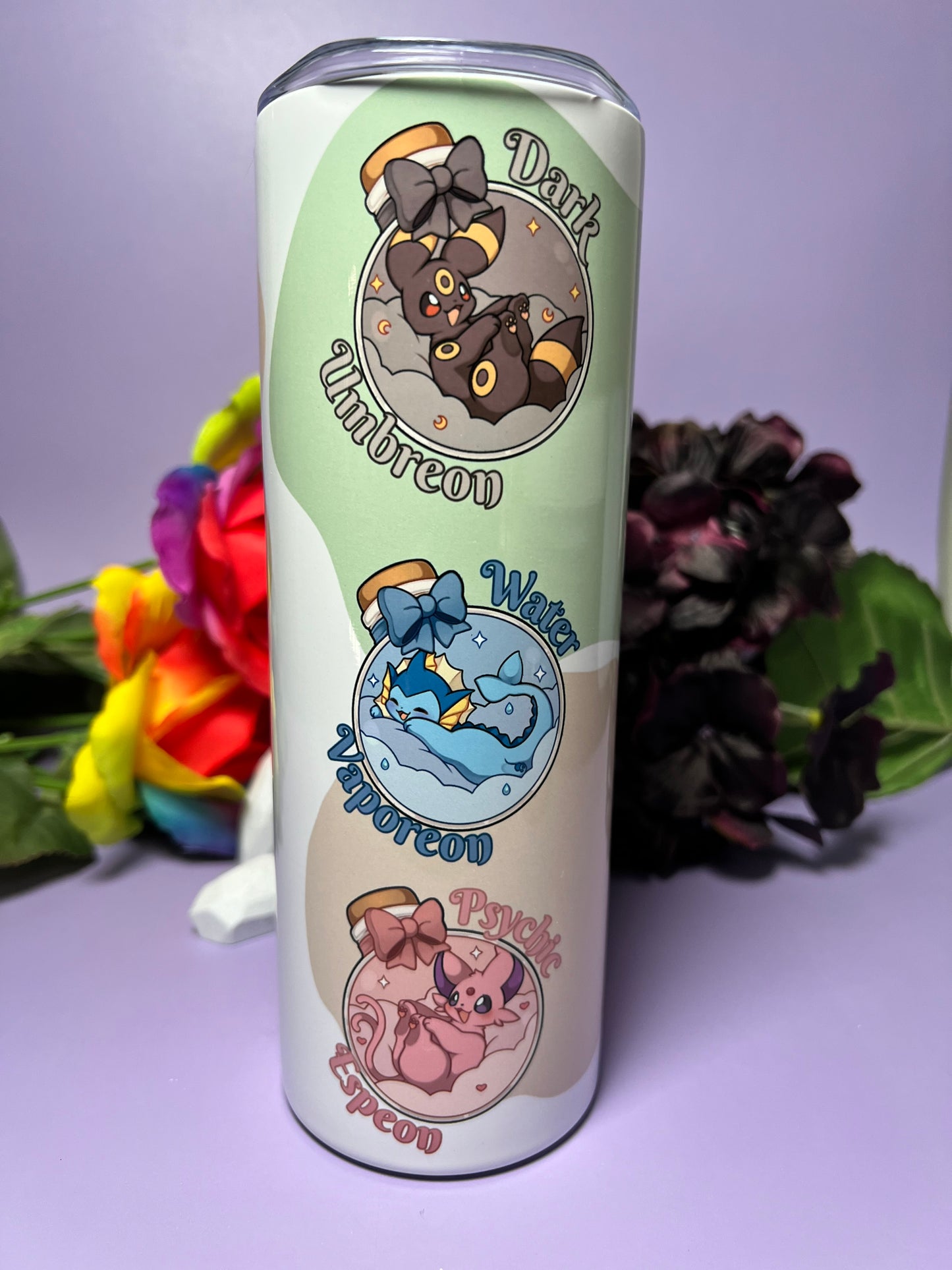 Potion Eeveelutions - 20oz Skinny Stainless Steel Tumbler - Double Wall - Sublimated