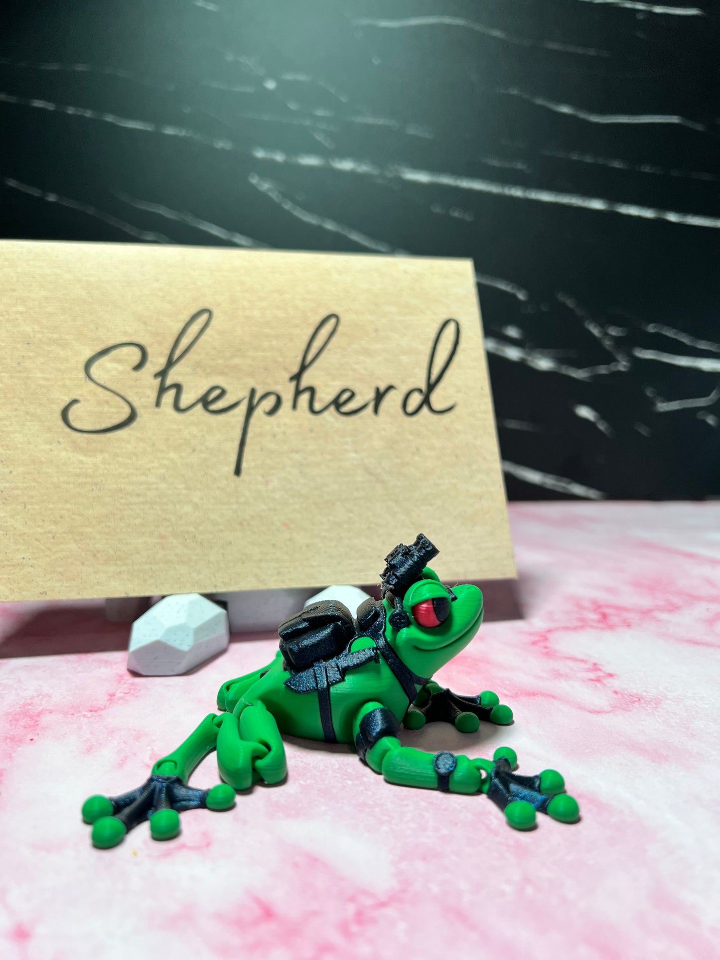 Commander Shepherd - The Special Ops Frog - Mythical Pets