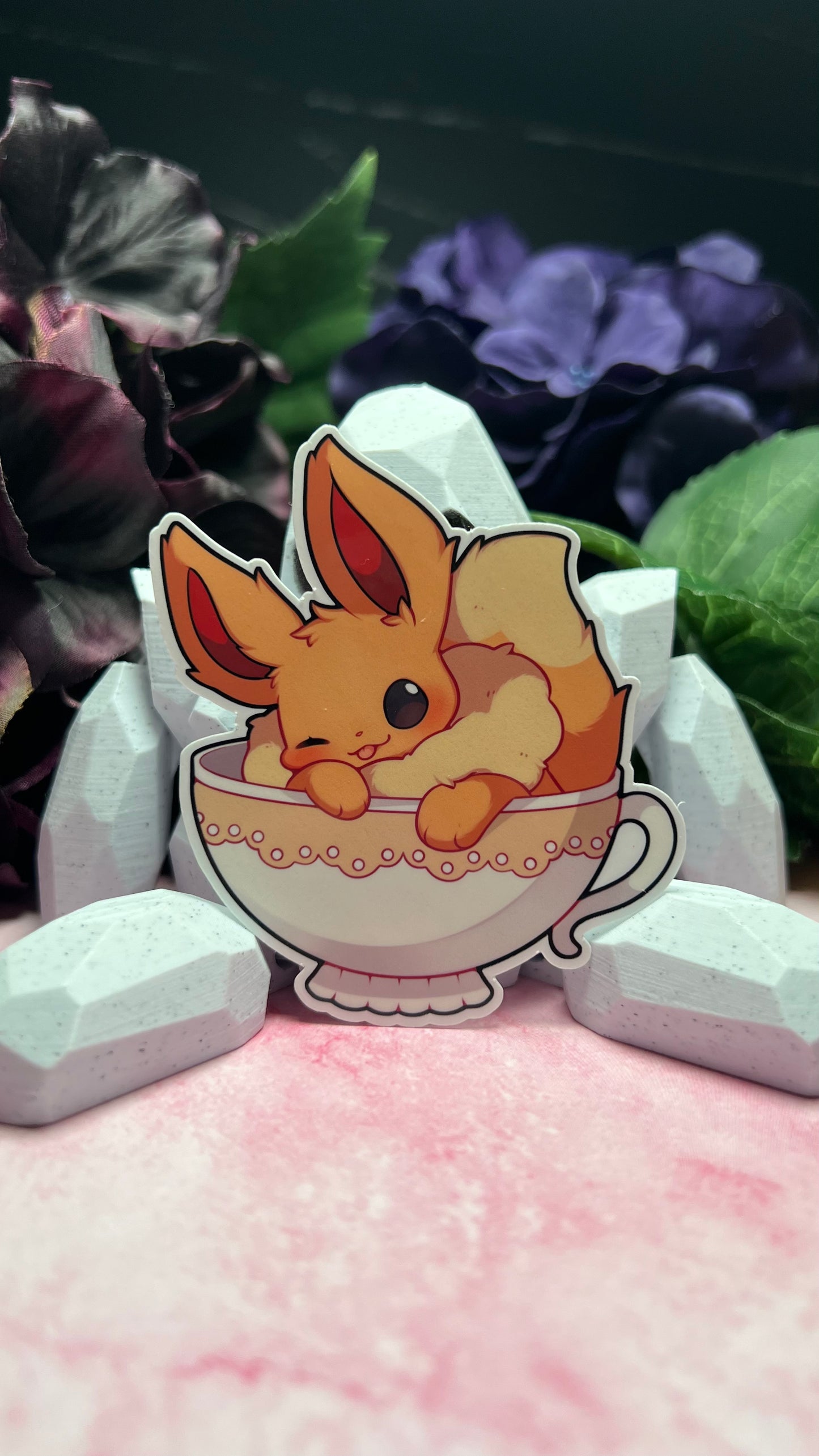 Teacup Eeveelutions - Die Cut Stickers