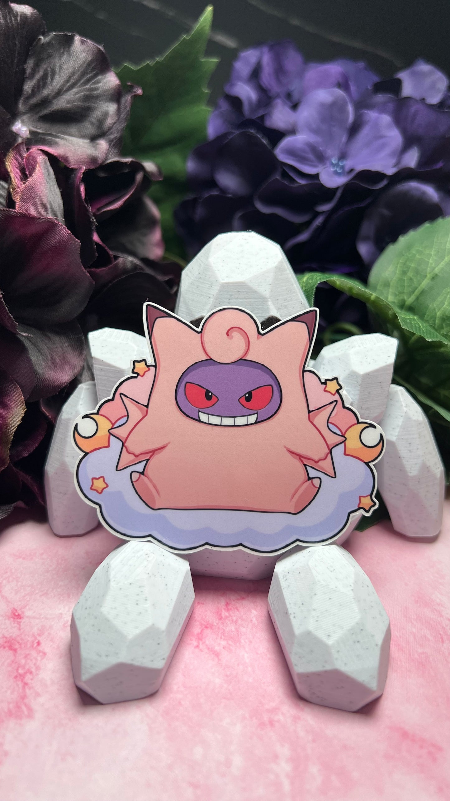 Clefable and Gengar Cosplay - Die Cut Sticker