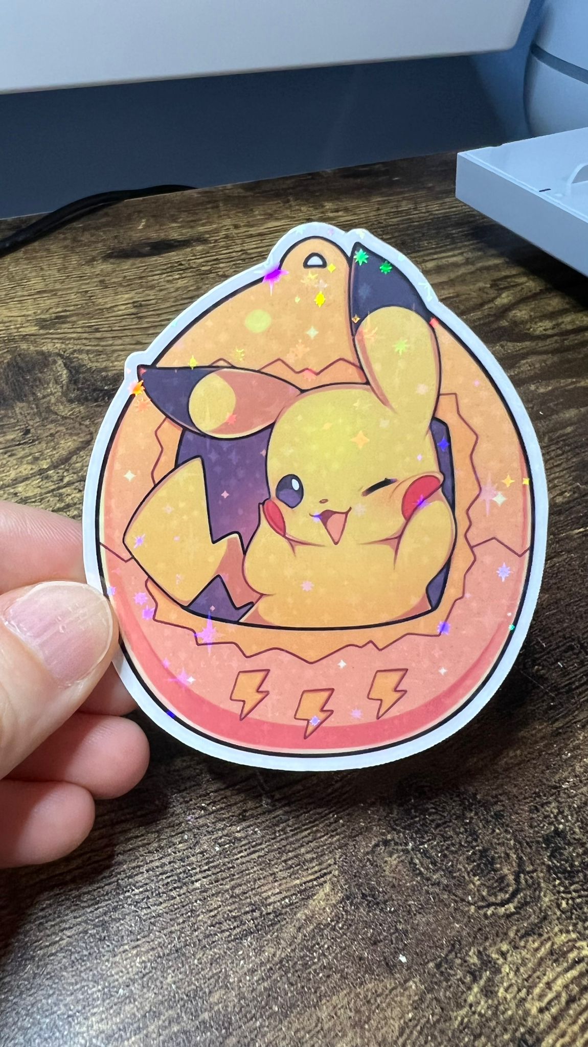 Pikachu Tamagotchi Sticker - Die Cut – Mythical Mirage Creations