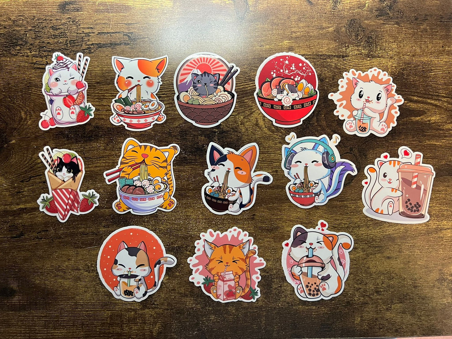 Strawberry Milk Kitty Sticker - Orange Cat With Pink Splat - Die Cut - Great for Bottles, Calendars, Notebooks, Folders! - Weatherproof