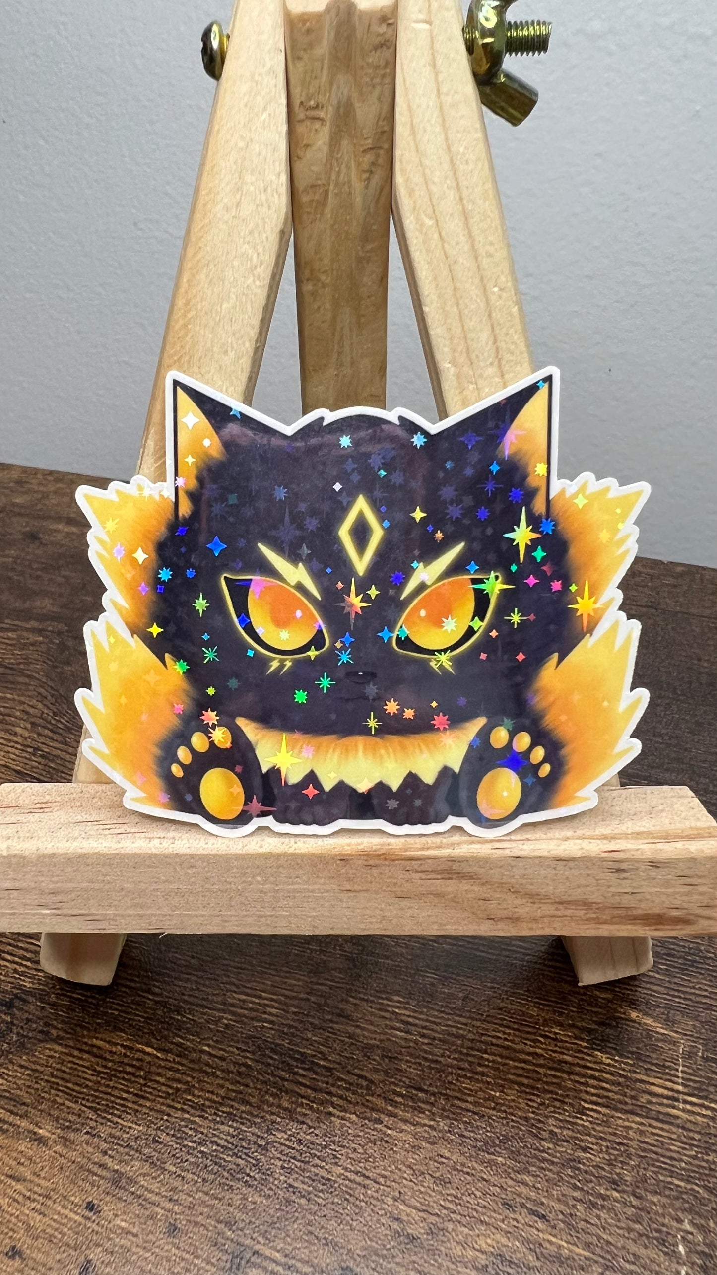 Four-Tailed Kitsune Sticker - Lightning Theme - Die Cut