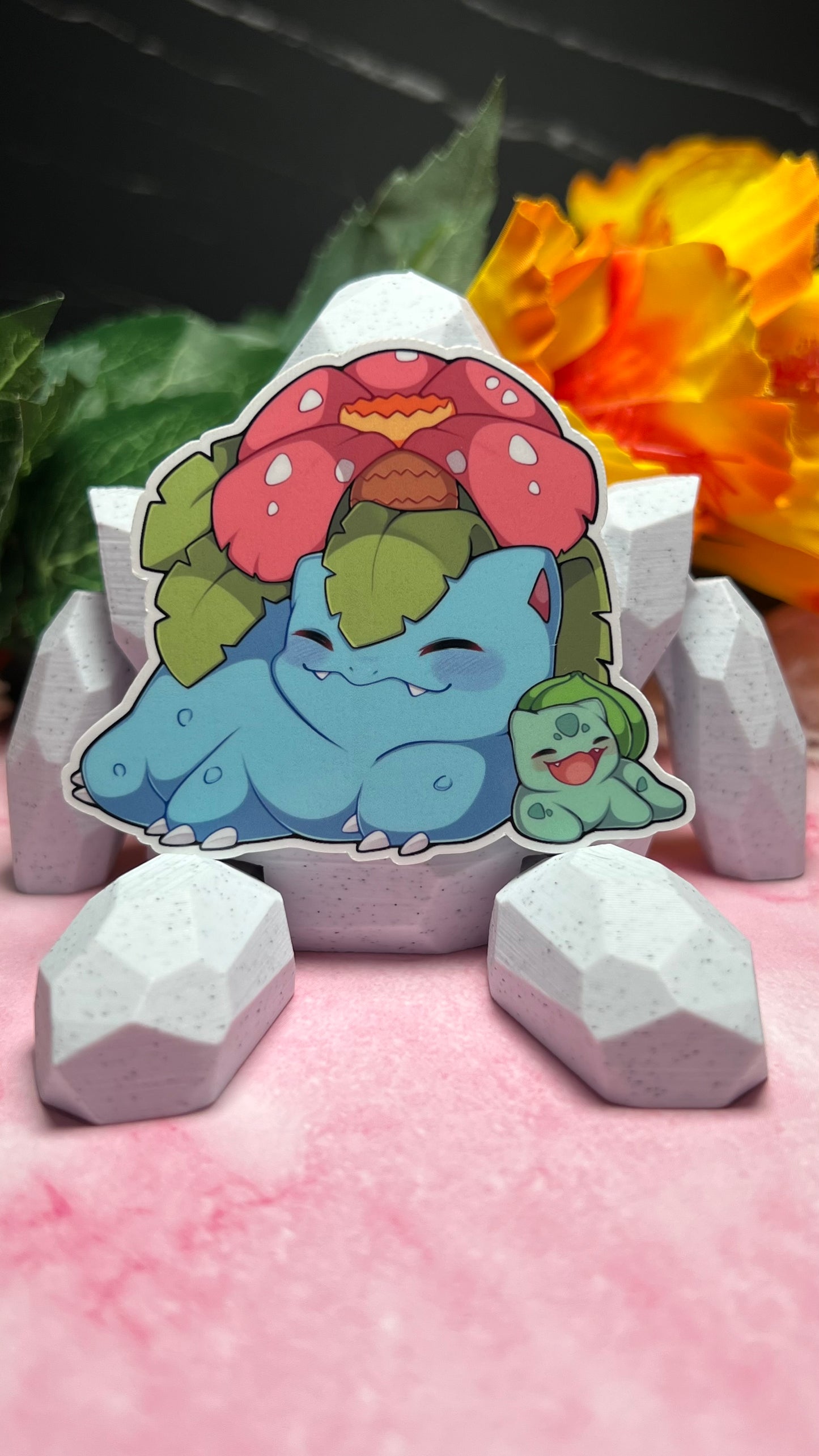 Kanto Starters - Parents and Babies - Die Cut Stickers