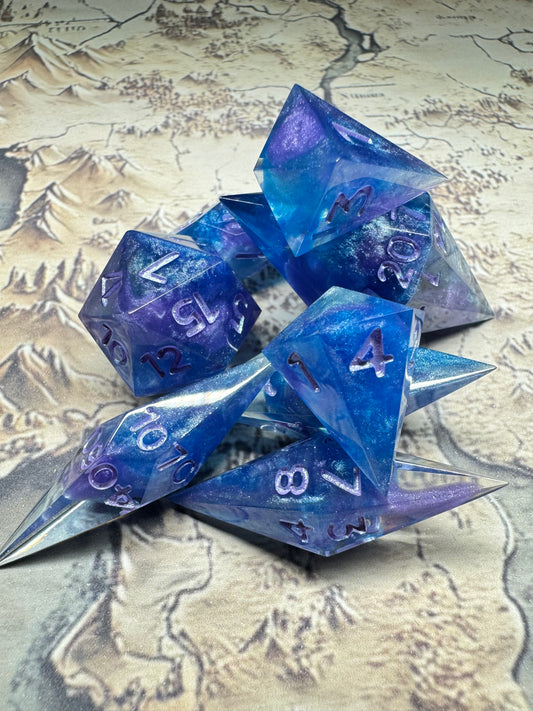 Glacial Abyss - 8 Set Dice  - Fine Art Dice