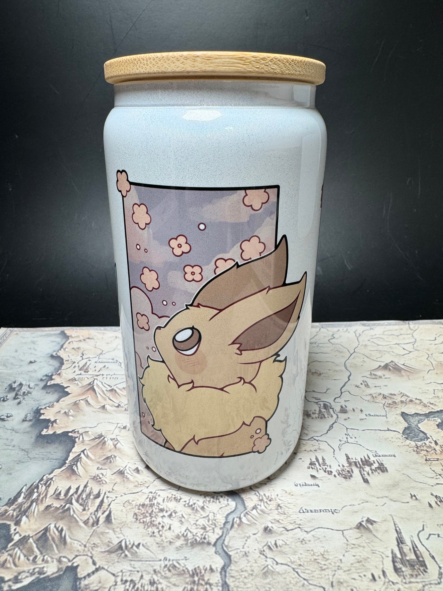 Eevee Portraits A 16oz Can - Iridescent - Stainless Steel Sublimated