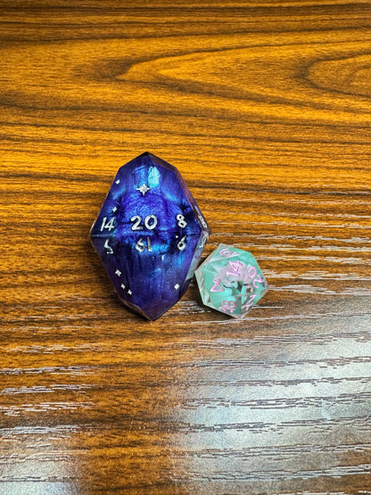 Purple Starlight Cosmos Gem D20