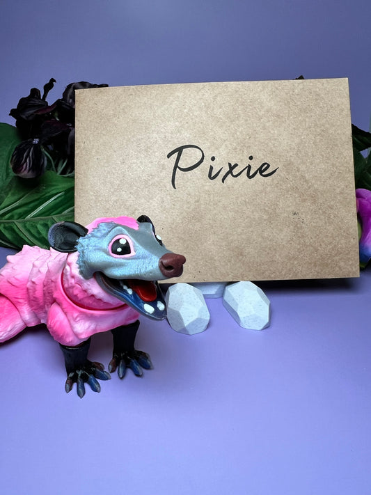 Pixie - The Pink Opossum - Mythical Pets