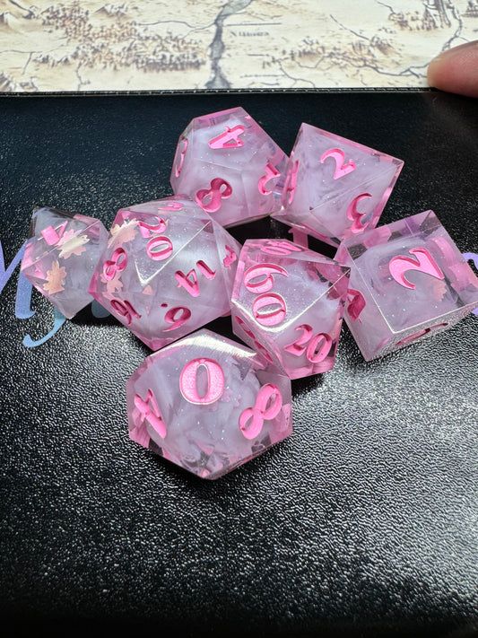 Sakura - Full Set Dice  - Fine Art Dice