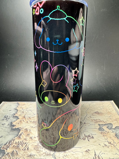 Neon Sanrio - 20oz Skinny Stainless Steel Tumbler - Double Wall - Sublimated