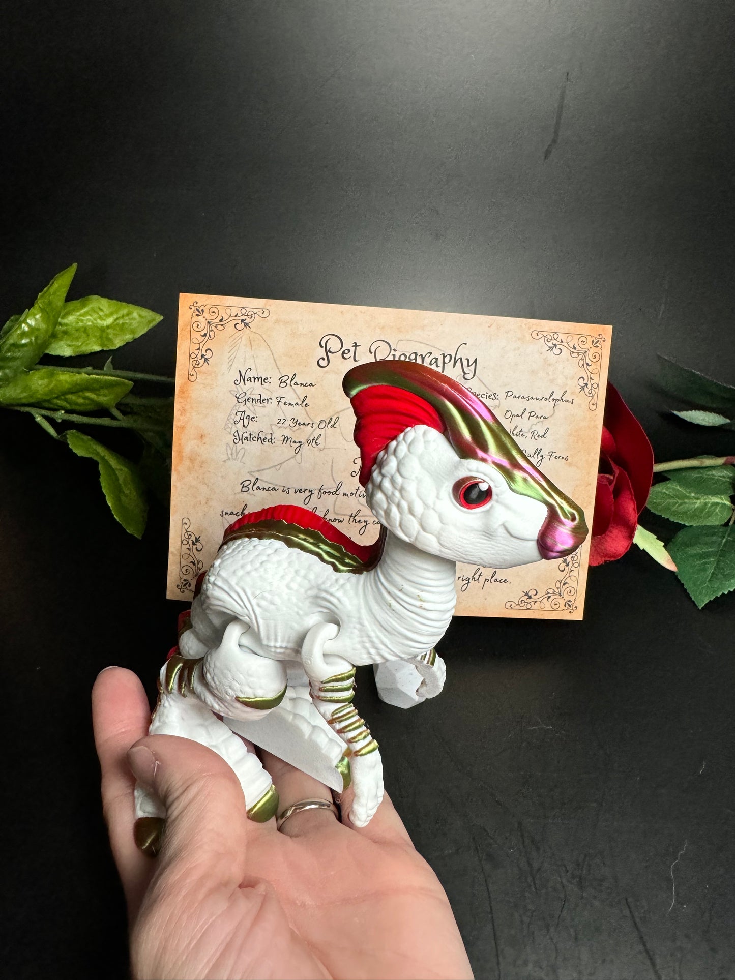 Blanca - The Opal Parasaurolophus - Mythical Pets