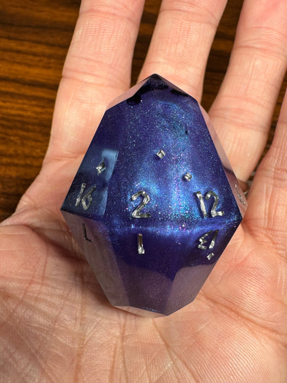 Purple Starlight Cosmos Gem D20