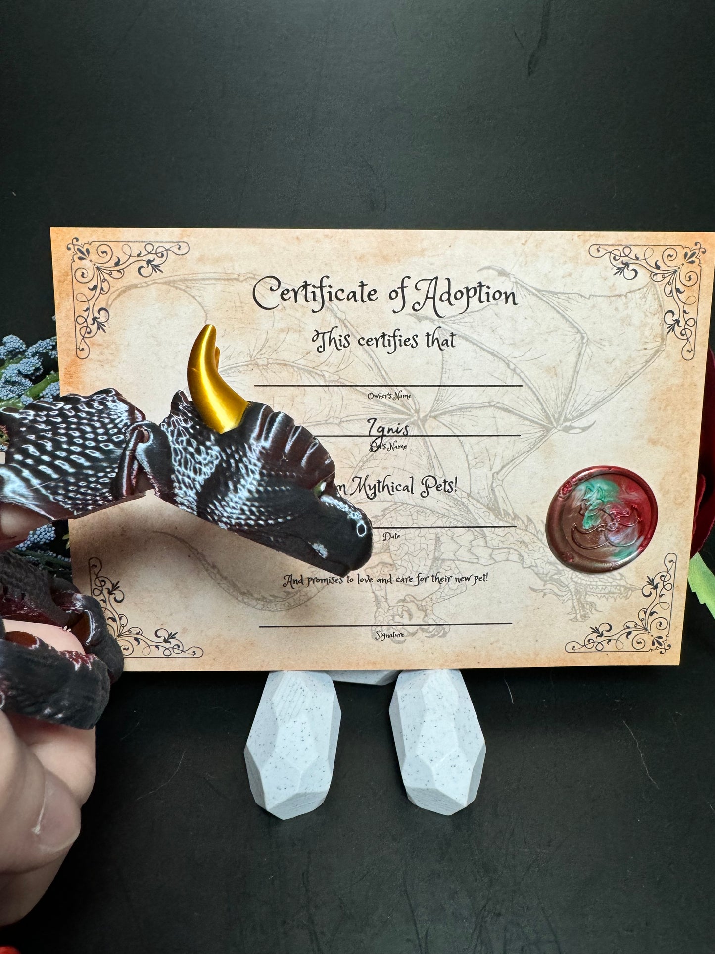 Ignis - The Bonded Drake (Finger Puppet) - Mythical Pets