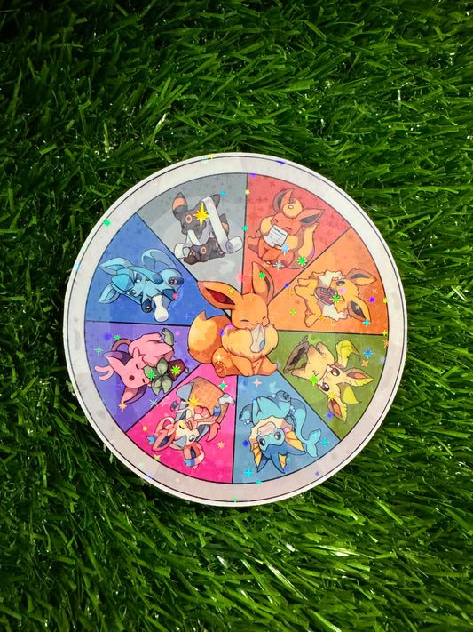 Wheel of Eevee Sticker - Die Cut
