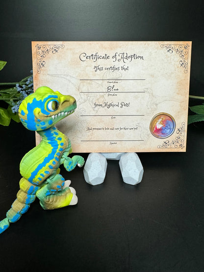 Blue - The Velociraptor - Mythical Pets