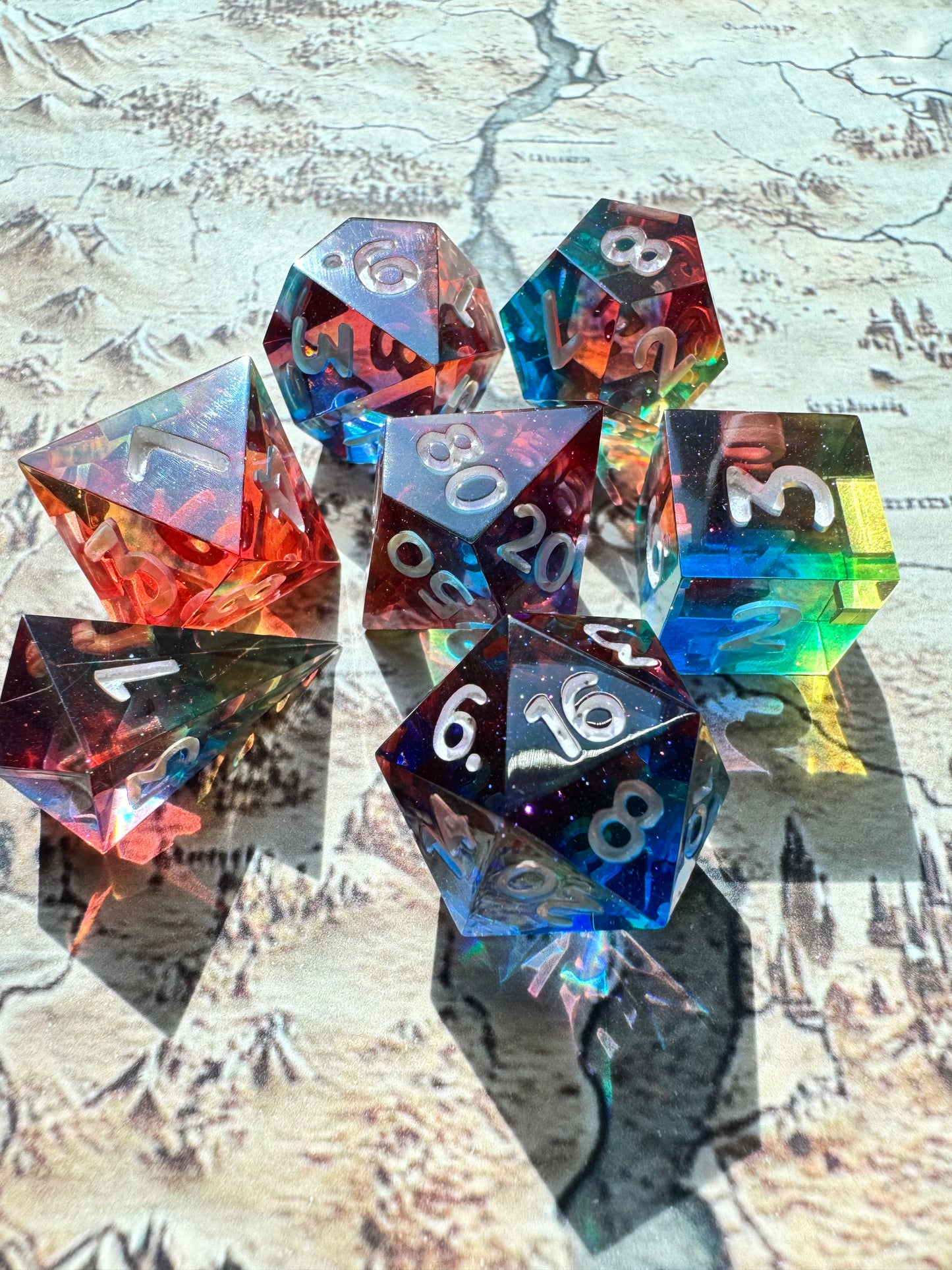 Prismatic - Standard Full Set Dice  - Fine Art Dice