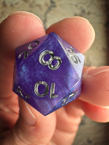 Purple Nebula - 8 Piece Set - Fine Art Dice