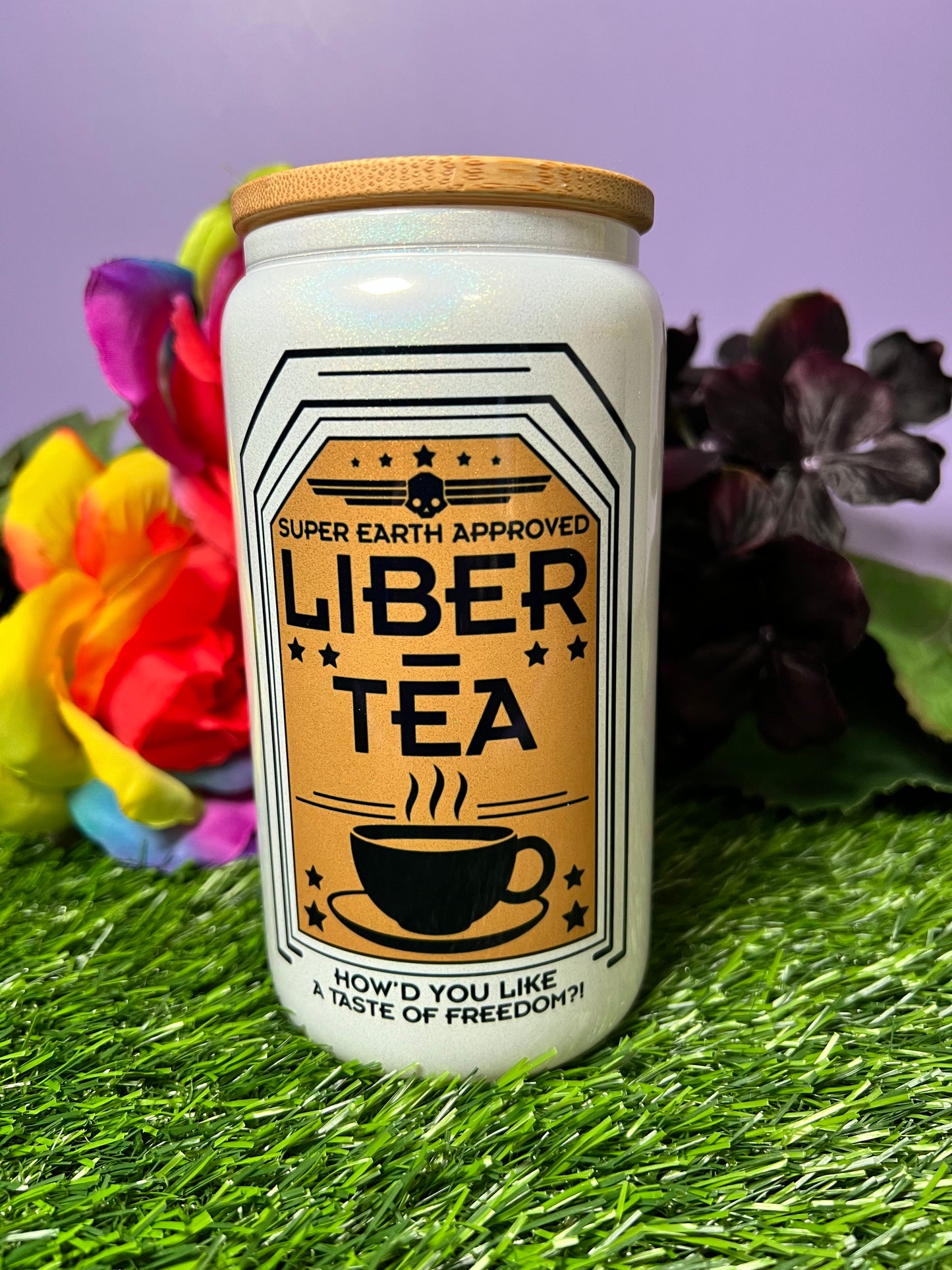 Libertea 16oz Glass Can - Iridescent - Sublimated