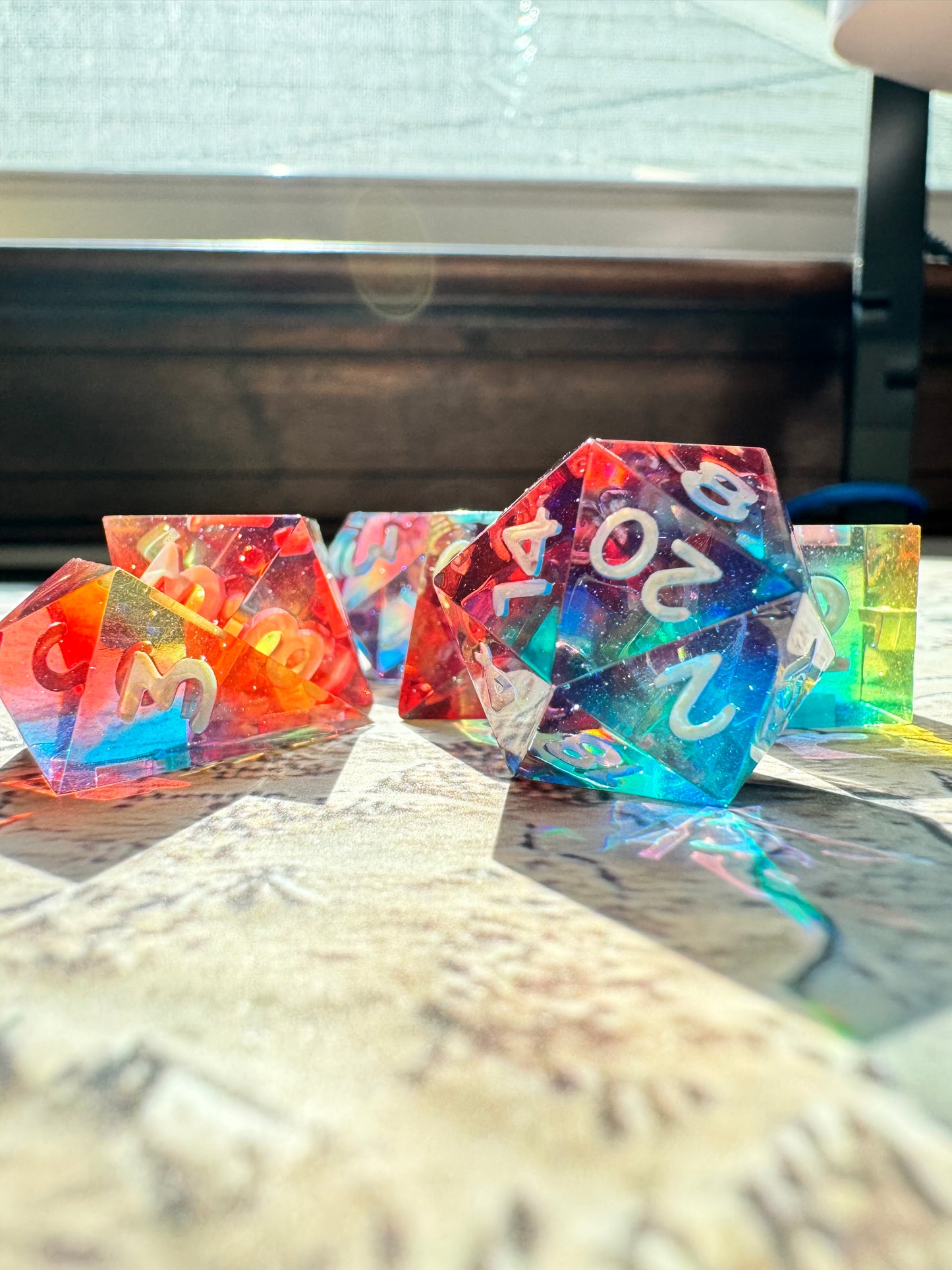 Prismatic - Standard Full Set Dice  - Fine Art Dice