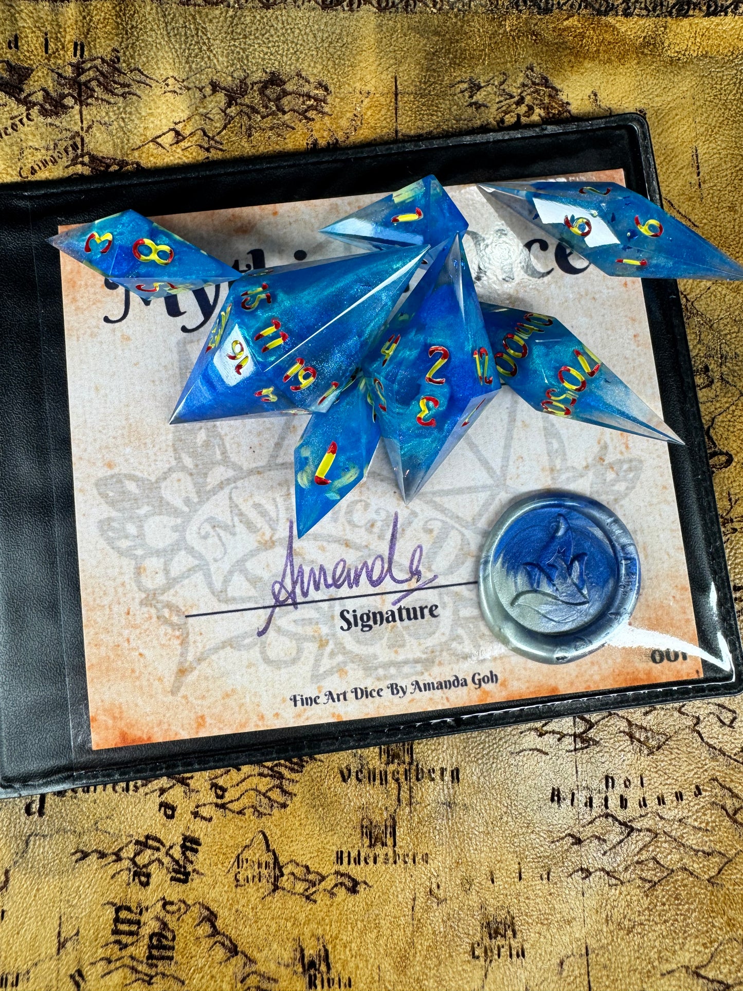 Derpy Tiger - Crystal Set - Fine Art Dice