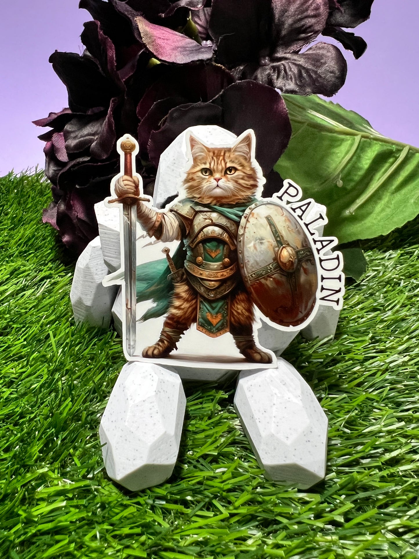 Dungeons and Dragons LARPing Cats - Die Cut