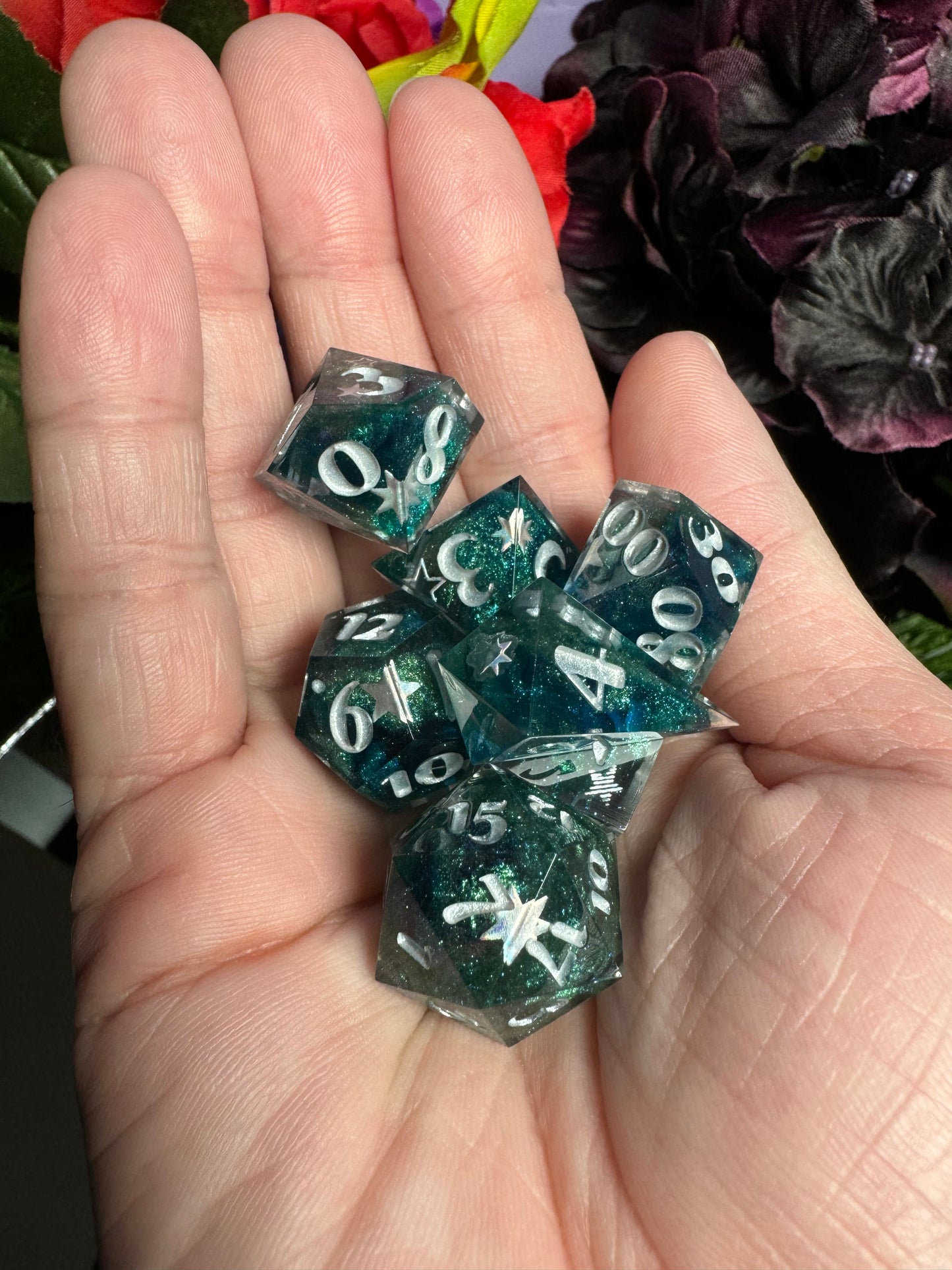 Cosmic Abyss - Standard 7 Set Dice  - Fine Art Dice