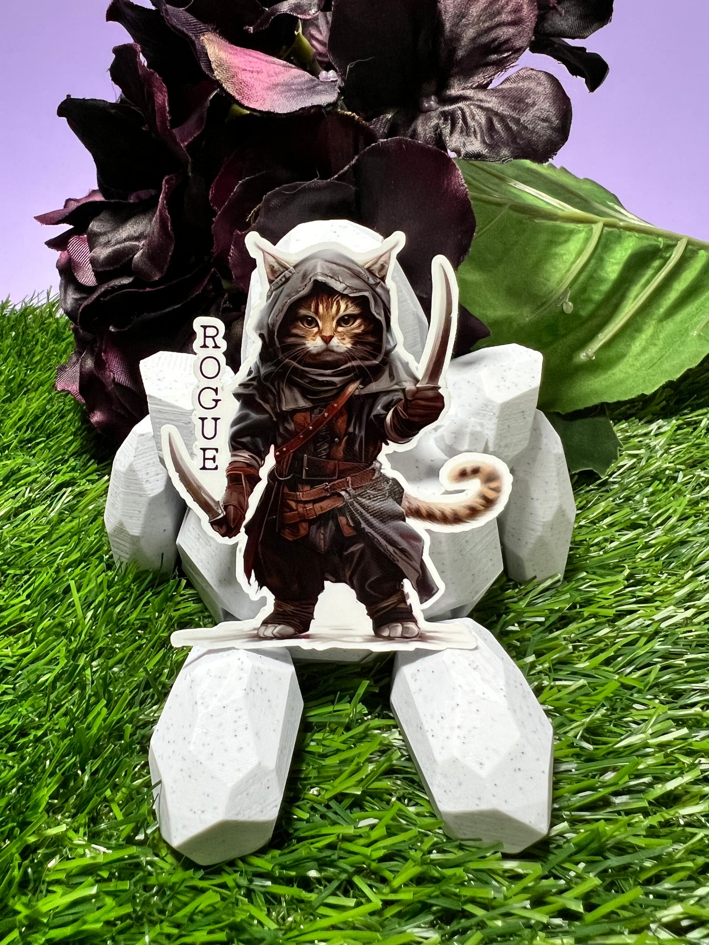 Dungeons and Dragons LARPing Cats - Die Cut