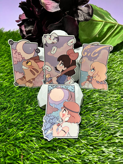 Anime Sky Pictures Stickers - Die Cut - Catbus, Howl, Mononoke, Kiki