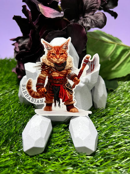 Dungeons and Dragons LARPing Cats - Die Cut