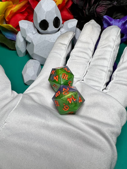 Standard D20 Advantage Pair - 20mm Standard Dice - Spooky