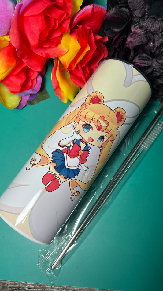 Sailor Scouts - 20oz Skinny Stainless Steel Tumbler - Double Wall - Sublimated