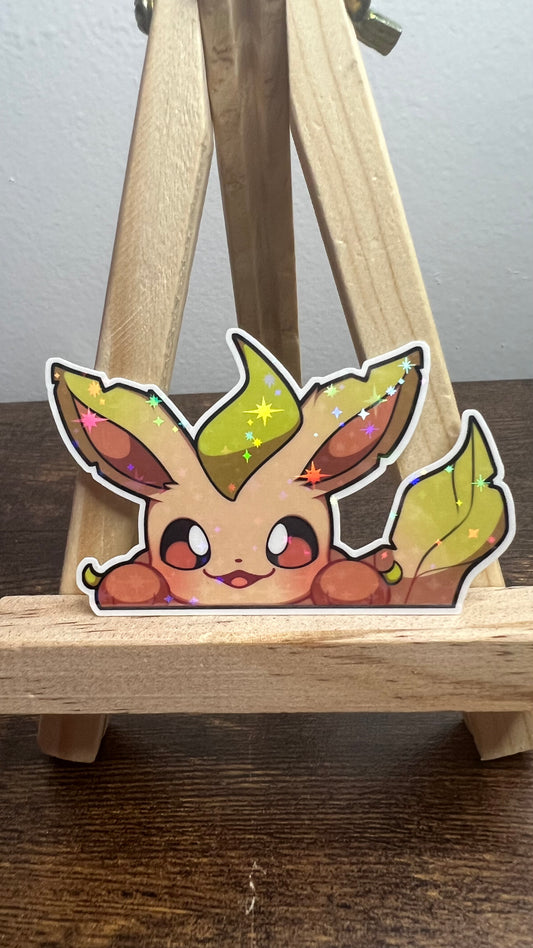 Peeker Shiny Leafeon - Die Cut Sticker