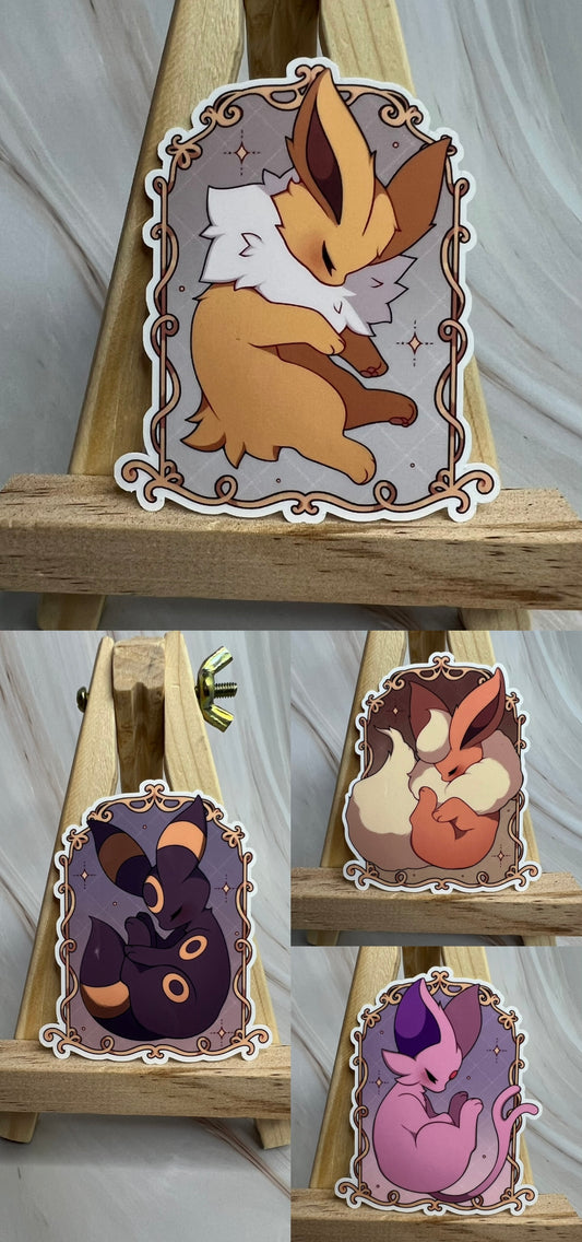 Mirror Eeveelutions - Die Cut Stickers