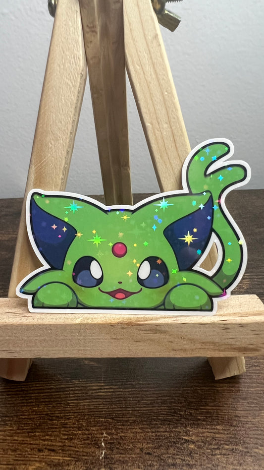 Peeker Shiny Espeon - Die Cut Sticker