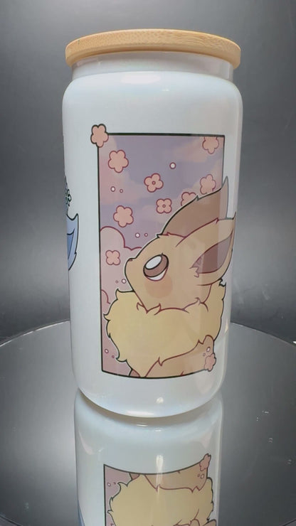 Eevee Portraits A 16oz Can - Iridescent - Stainless Steel Sublimated