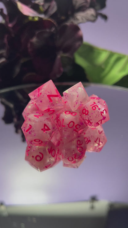 Pixie Dust - Standard 7 Set Dice  - Fine Art Dice - Shard D4