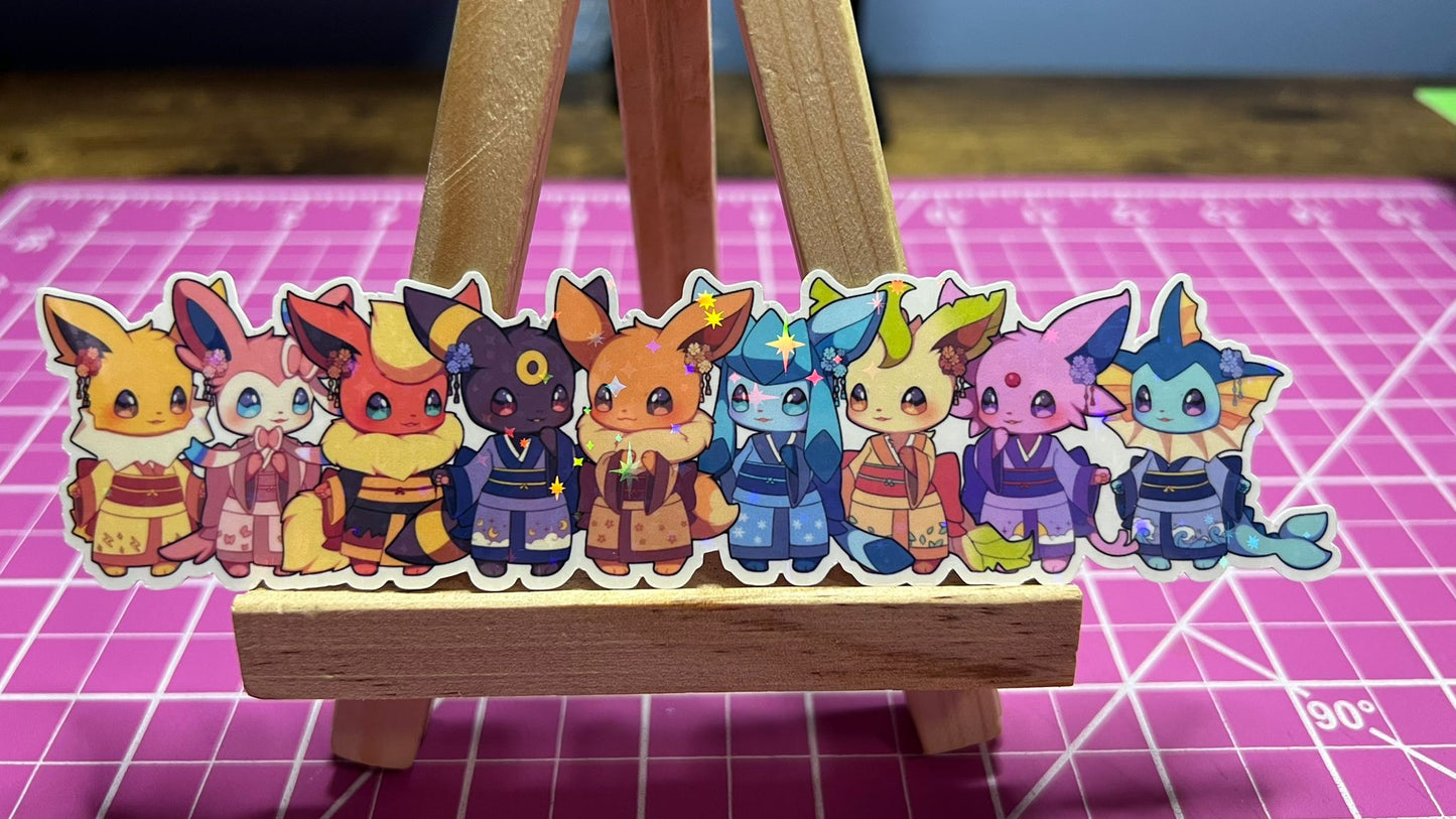 Kimono Eeveelutions Sticker - Banner - Die Cut