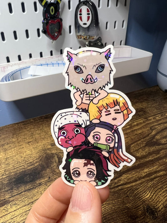 Demonslayer Character Pile Sticker - Die Cut