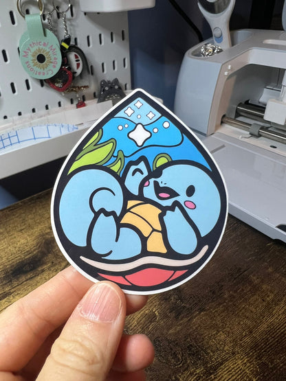 Underwater Squirtle Sticker - Die Cut