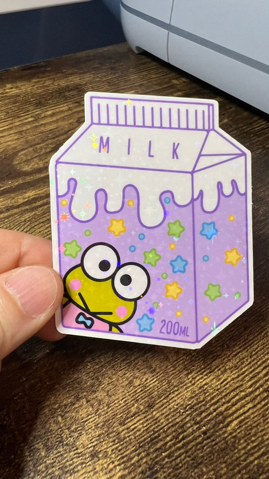 Keroppi Milk Carton Sticker - Die Cut