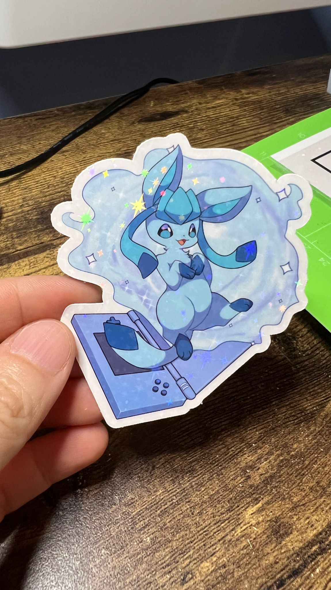 Glaceon Gameboy Sticker - Die Cut