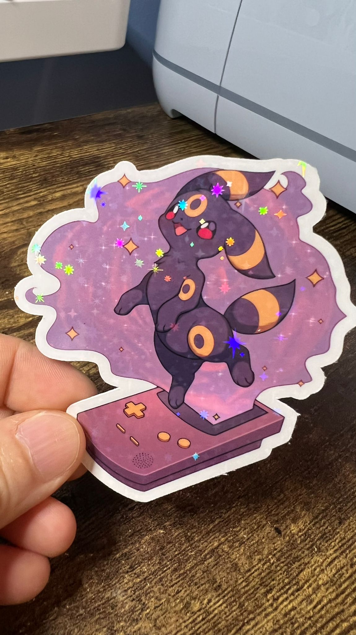 Umbreon Gameboy Sticker - Die Cut