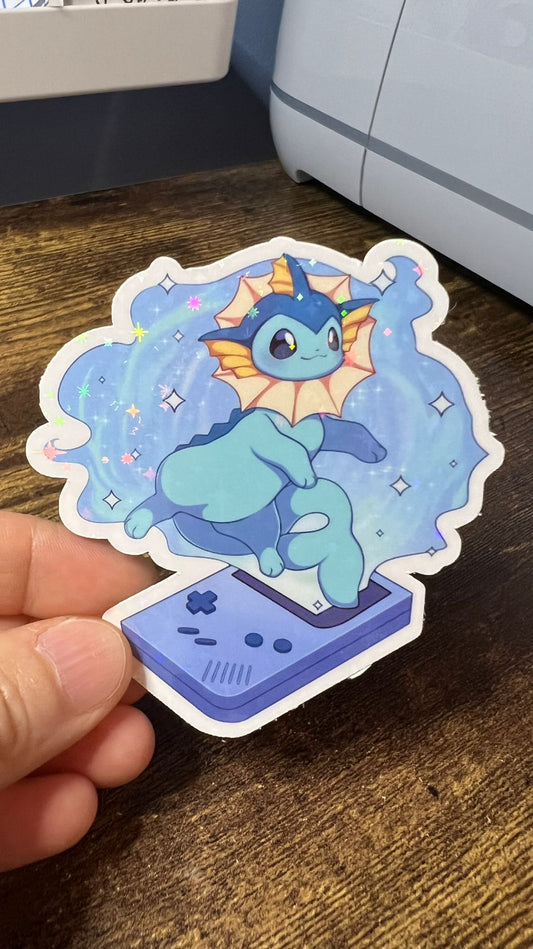 Vaporeon Gameboy Sticker - Die Cut