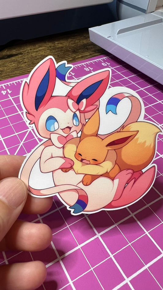 Sylveon and Eevee - Die Cut